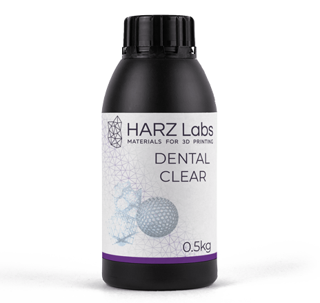 Фотополимер HARZ Labs Dental Clear, прозрачный (0,5 кг)