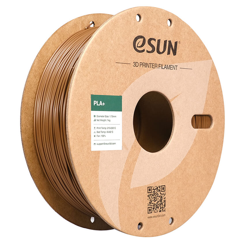 Катушка пластика PLA+ ESUN 1.75 мм 1кг., светло-коричневая