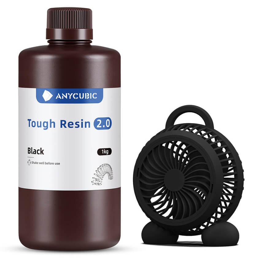 Фотополимерная смола Anycubic Flexible Tough Resin 2.0, черная (1 кг)
