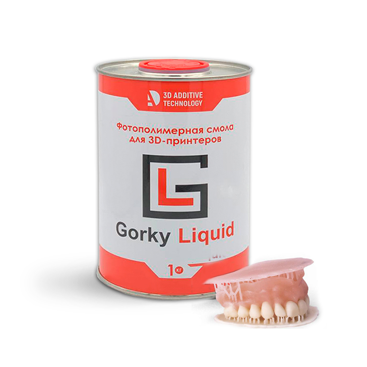 Фотополимерная смола Gorky Liquid Dental Base, розовая (1 кг)