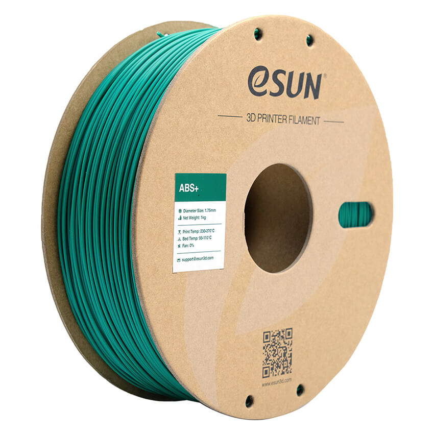 Катушка ABS+ пластика Esun, 1.75 мм, 1 кг, зеленая
