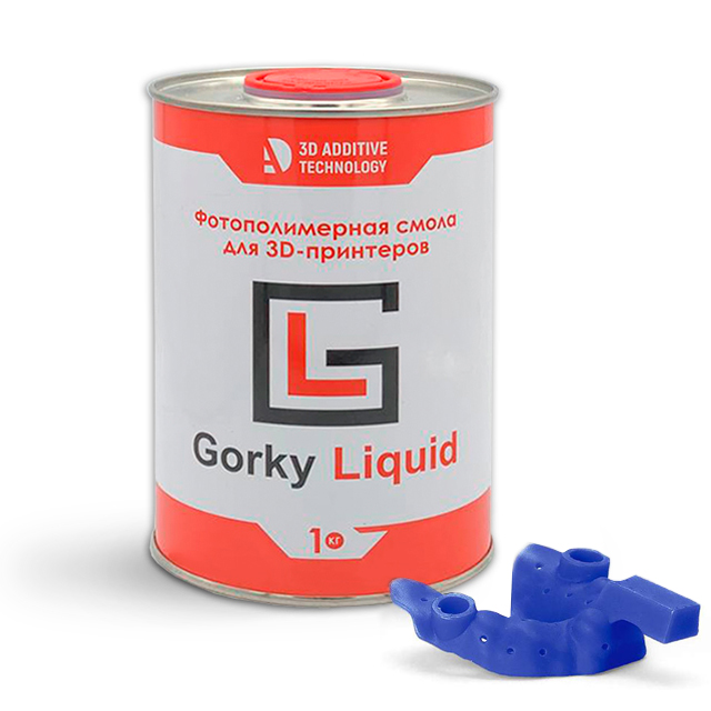 Фотополимерная смола Gorky Liquid Dental Tray, синяя (1 кг)